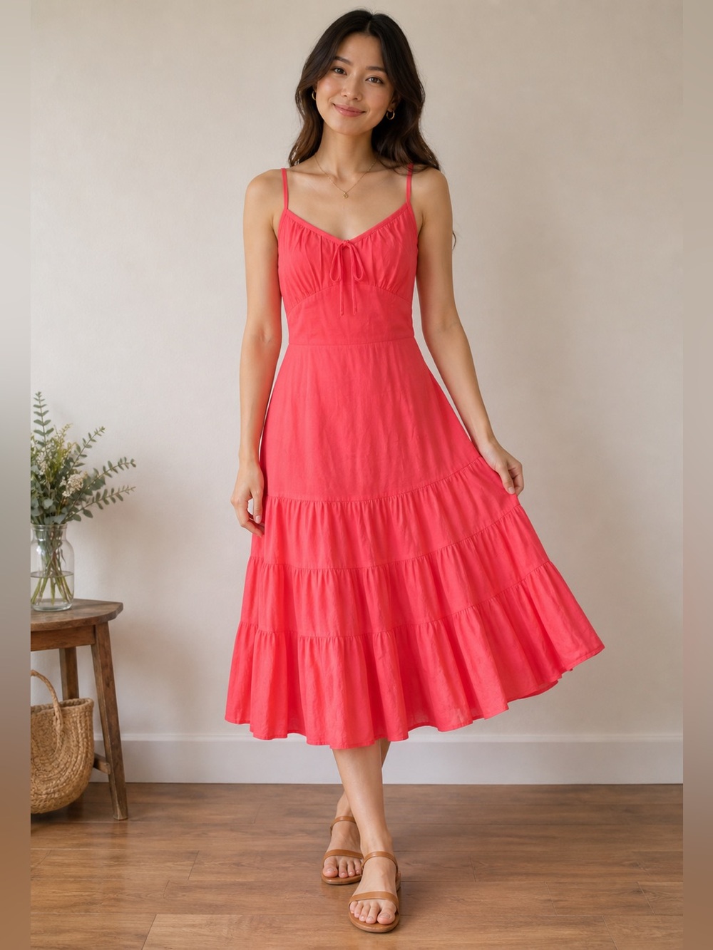LOFT Pink Sleeveless Cotton Dress‎